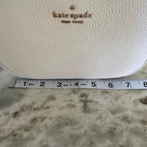kate spade White Pebbled Leather Camera Crossbody with Gold Hardware - Picture 7 of 9